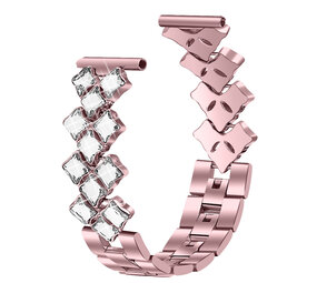 Strap-it® Steel Diamond Amazfit GTR 2 bandje (roze) Strap-it® Steel Diamond Amazfit GTR 2 bandje (roze)