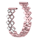 Strap-it® Steel Diamond Fossil Gen 5 bandje (roze)