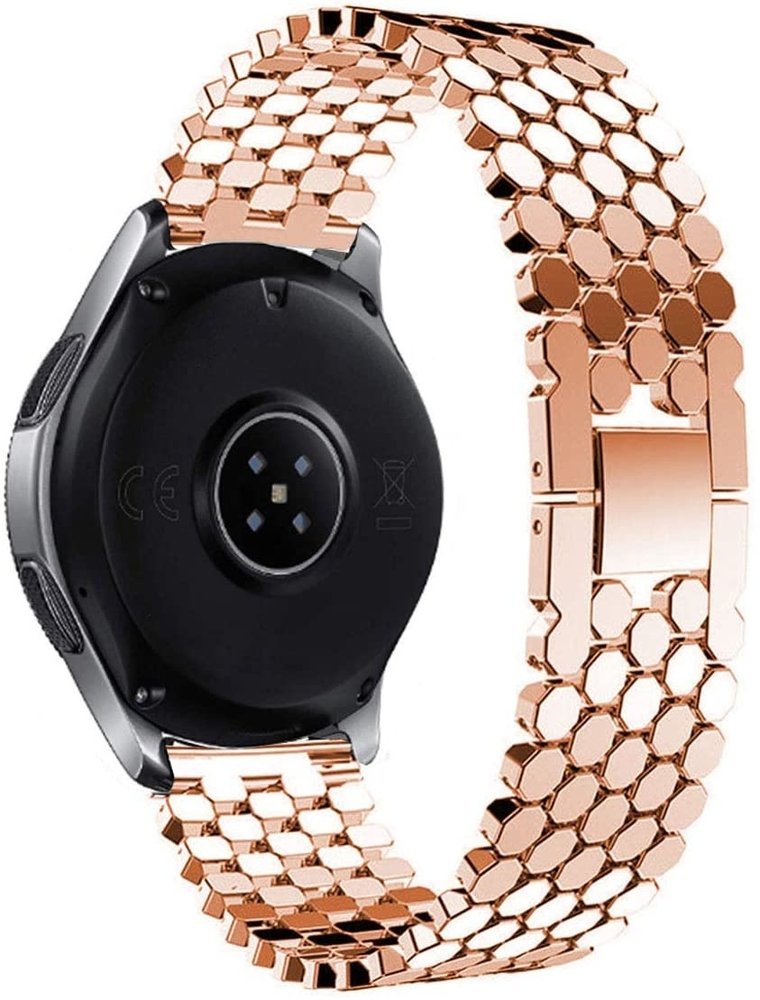 Strap-it® Strap-it Huawei Watch GT Runner stalen vis band (rosé goud)