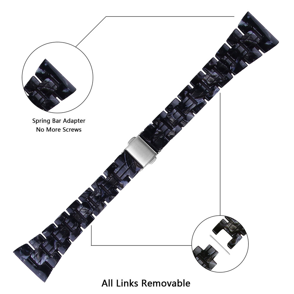 Strap-it® Strap-it OnePlus Watch resin band (zwart/wit)