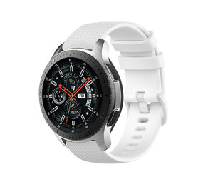 Strap-it® Samsung Galaxy Watch 46mm luxe siliconen bandje (wit)