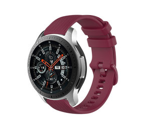 Strap-it® Samsung Galaxy Watch 46mm luxe siliconen bandje (donkerrood)