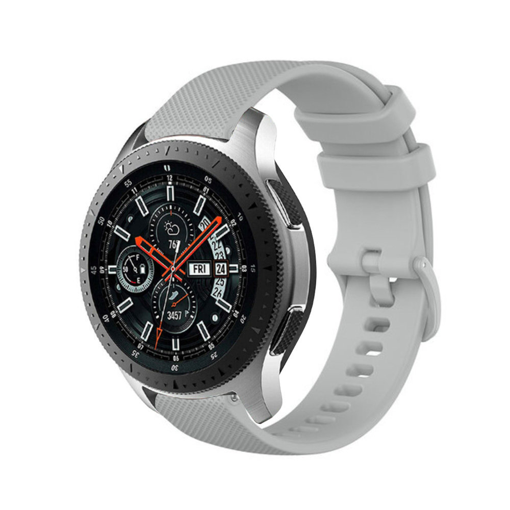 Strap-it® Strap-it Samsung Galaxy Watch 46mm luxe siliconen bandje (grijs)
