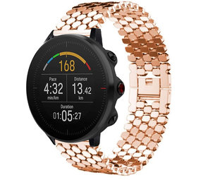 Strap-it® Polar Vantage M stalen vis band (rosé goud)