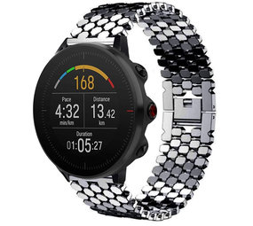 Strap-it® Polar Vantage M stalen vis band (zwart)