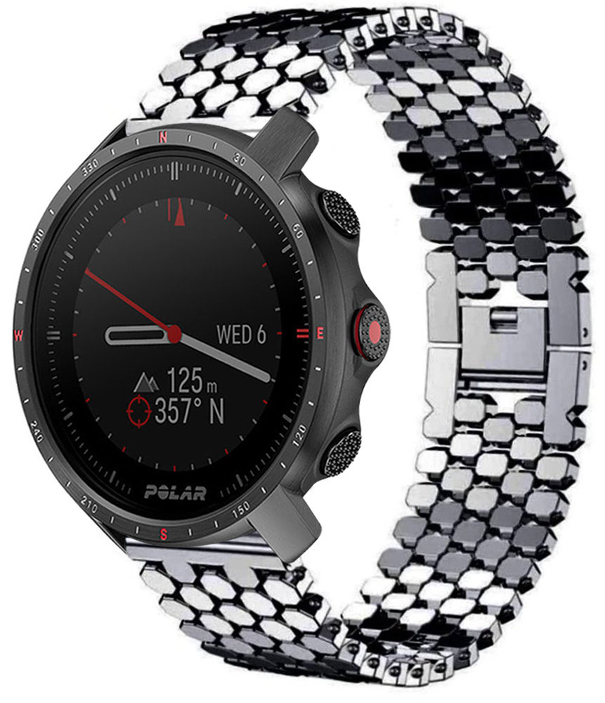 Strap-it® Strap-it Polar Grit X Pro stalen vis band (zwart)