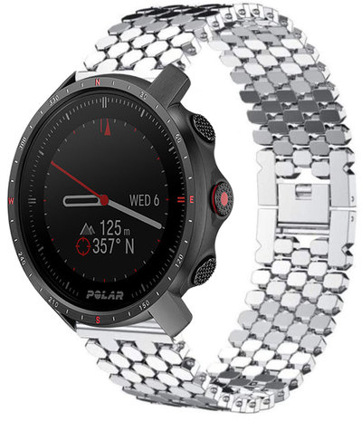 Strap-it® Strap-it Polar Grit X Pro stalen vis band (zilver)