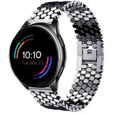 Strap-it® OnePlus Watch stalen vis band (zwart)