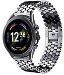 Strap-it® Strap-it Fossil Gen 6 44mm stalen vis band (zwart)