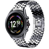 Strap-it® Fossil Gen 6 44mm stalen vis band (zwart)