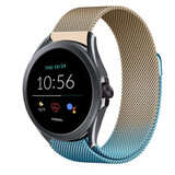 Strap-it® Fossil Gen 5e 44mm Milanese band (blauw/goud)