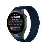 Strap-it® Huawei Watch 3 (Pro) Milanese band (blauw)