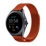 Strap-it® Fossil Gen 5e 44mm Milanese band (oranje)