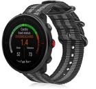 Strap-it® Strap-it Polar Vantage M nylon gesp band (zwart/grijs)