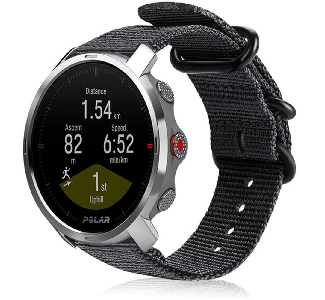 Strap-it® Strap-it Polar Grit X nylon gesp band (zwart)