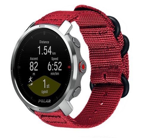 Strap-it® Strap-it Polar Grit X nylon gesp band (rood)