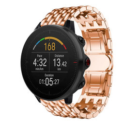 Strap-it® Polar Vantage M stalen draak band (rosé goud)