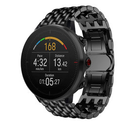 Strap-it® Polar Vantage M stalen draak band (zwart)