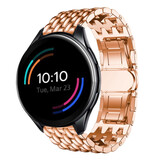 Strap-it® OnePlus Watch stalen draak band (rosé goud)