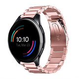 Strap-it® OnePlus Watch stalen band (rosé pink)