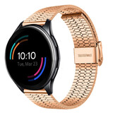 Strap-it® OnePlus Watch roestvrij stalen band (rosé goud)