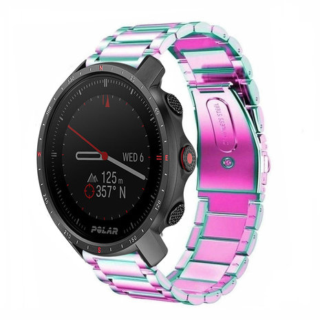 Strap-it® Strap-it Polar Grit X Pro stalen band (regenboog) Strap-it® Strap-it Polar Grit X Pro stalen band (regenboog)