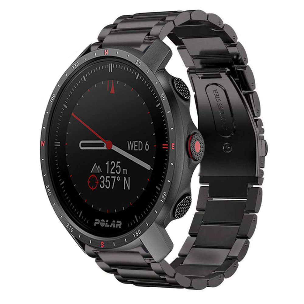 Polar Grit X Pro titanium bandje (zwart) Smartwatchbanden.nl