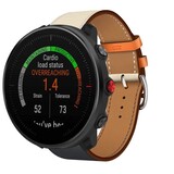 Strap-it® Polar Vantage M leren bandje (wit/donkerblauw)