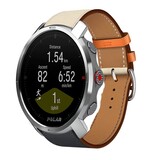 Strap-it® Polar Grit X leren bandje (wit/donkerblauw)