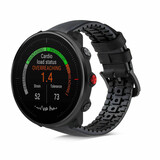 Strap-it® Polar Vantage M siliconen / leren bandje (zwart)