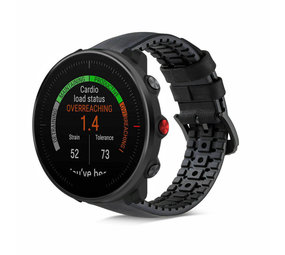 Strap-it® Polar Vantage M siliconen / leren bandje (zwart)