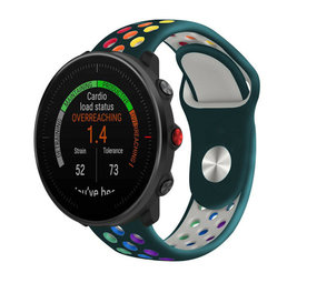 Strap-it® Polar Vantage M sport band (dennengroen/kleurrijk)