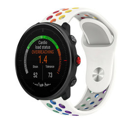 Strap-it® Polar Vantage M sport band (wit/kleurrijk) Strap-it® Polar Vantage M sport band (wit/kleurrijk)