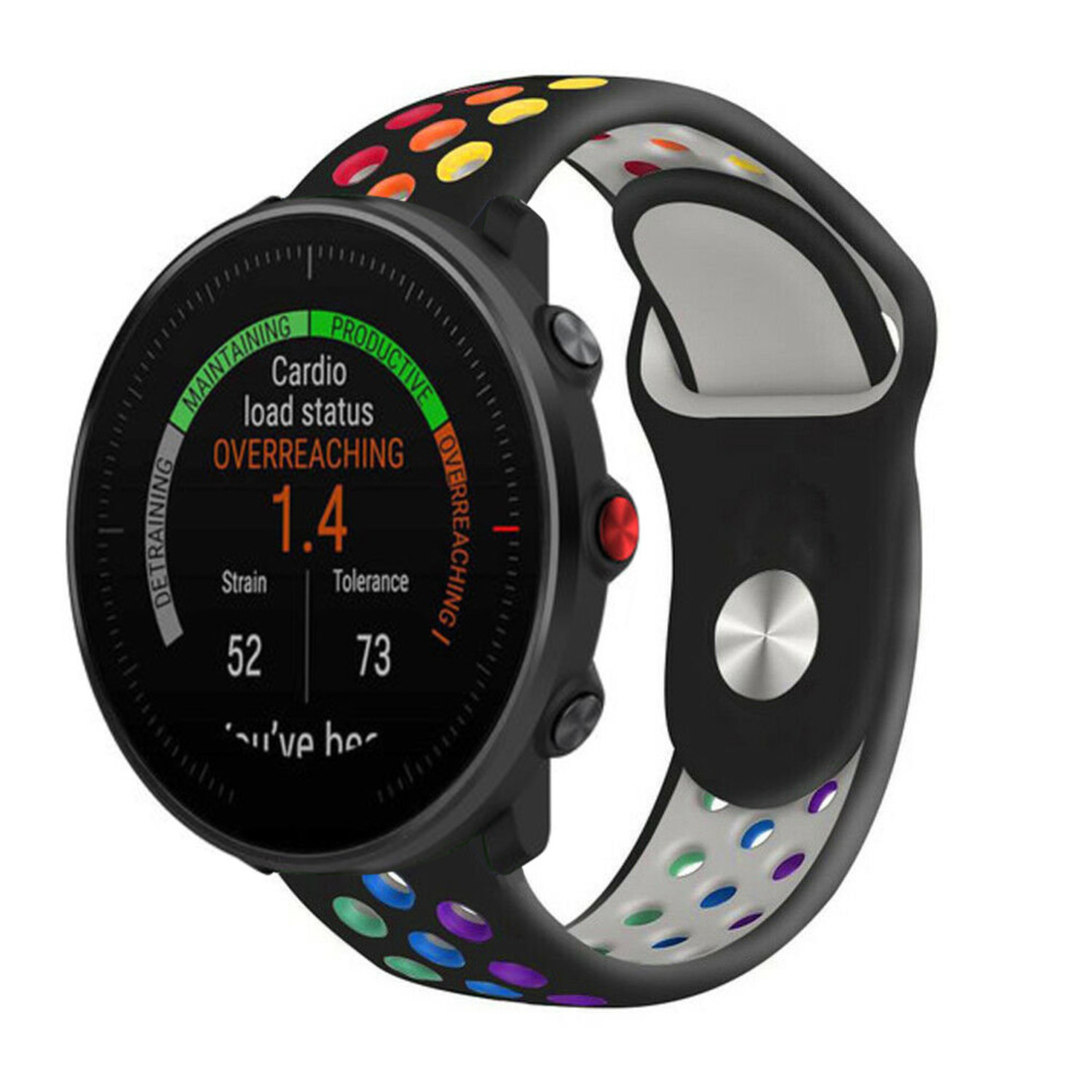 Strap it Strap it Polar Vantage M sport band zwart kleurrijk