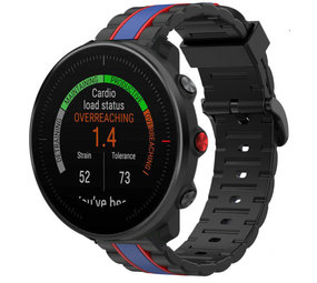 Strap-it® Polar Vantage M Special Edition band (zwart/blauw)