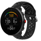 Strap-it® Polar Vantage M siliconen bandje met gaatjes (zwart)