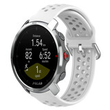 Strap-it® Polar Grit X siliconen bandje met gaatjes (wit)