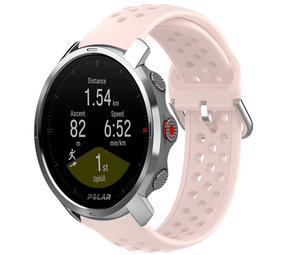 Strap-it® Polar Grit X siliconen bandje met gaatjes (roze)
