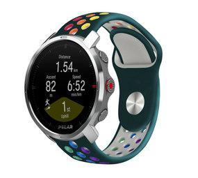 Strap-it® Polar Grit X sport band (dennengroen/kleurrijk)