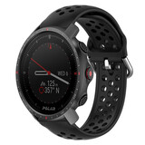 Strap-it® Polar Grit X Pro siliconen bandje met gaatjes (zwart)