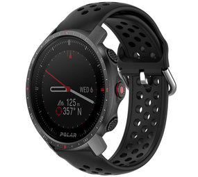 Strap-it® Polar Grit X Pro siliconen bandje met gaatjes (zwart)