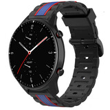 Strap-it® Amazfit GTR 2 Special Edition band (zwart/blauw)