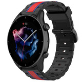 Strap-it® Amazfit GTR 3 (Pro) Special Edition band (zwart/rood) Strap-it® Amazfit GTR 3 (Pro) Special Edition band (zwart/rood)