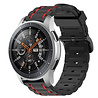 Strap-it® Strap-it Samsung Galaxy Watch 46mm sport gesp band (zwart/rood) Strap-it® Strap-it Samsung Galaxy Watch 46mm sport gesp band (zwart/rood)