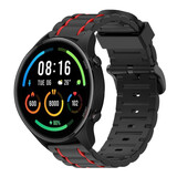 Strap-it® Xiaomi Mi Watch sport gesp band (zwart/rood)