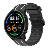 Strap-it® Xiaomi Mi Watch sport gesp band (zwart/wit)