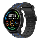 Strap-it® Xiaomi Mi Watch sport gesp band (zwart/blauw)