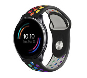 Strap-it® OnePlus Watch sport band (zwart/kleurrijk)