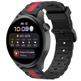 Strap-it® Huawei Watch 3 (Pro) Special Edition band (zwart/rood)