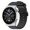 Strap-it® Strap-it Huawei Watch GT 3 Pro 46mm sport gesp band (zwart/blauw) Strap-it® Strap-it Huawei Watch GT 3 Pro 46mm sport gesp band (zwart/blauw)